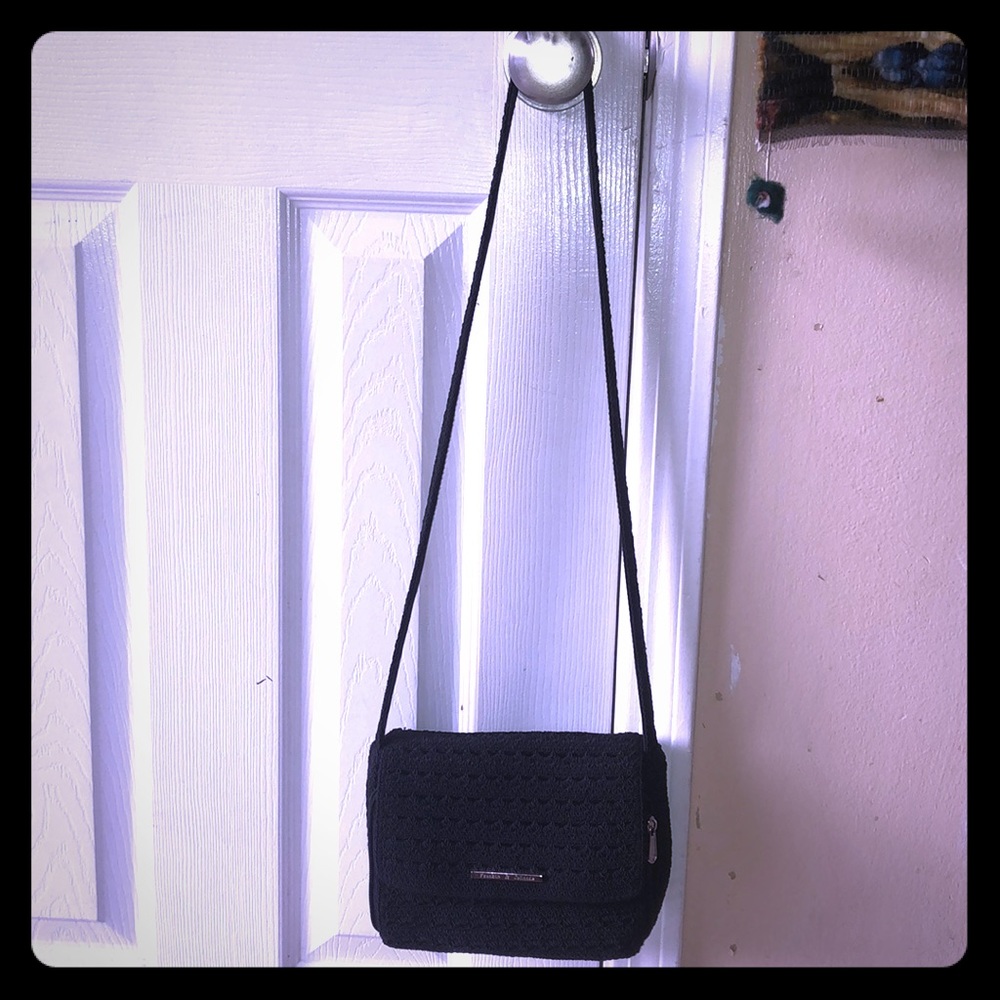 Frankie & Johnnie Black Crochet bag OS